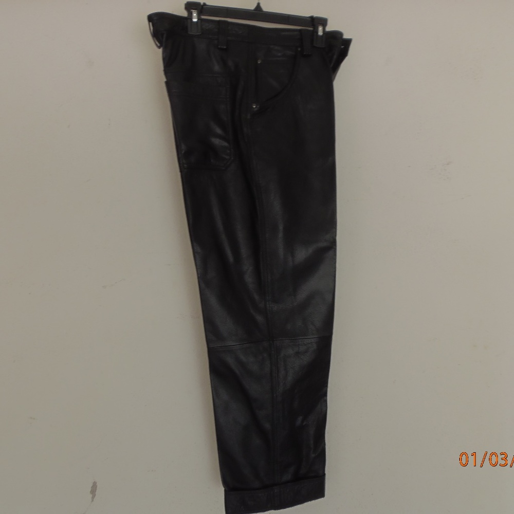 Black Wilsons Leather Pants (Genuine Leather)
